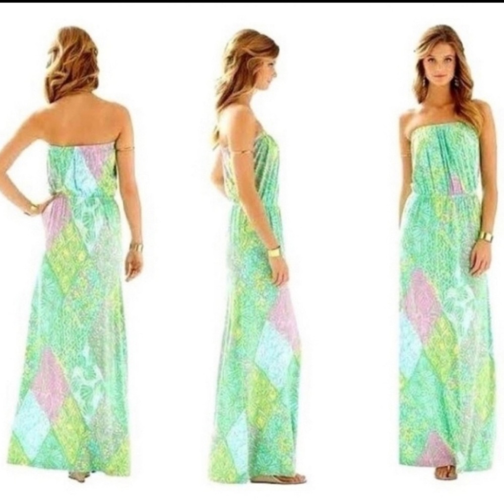 Lilly Pulitzer Marlisa Multi Sun Dance Maxi Dress Size Medium